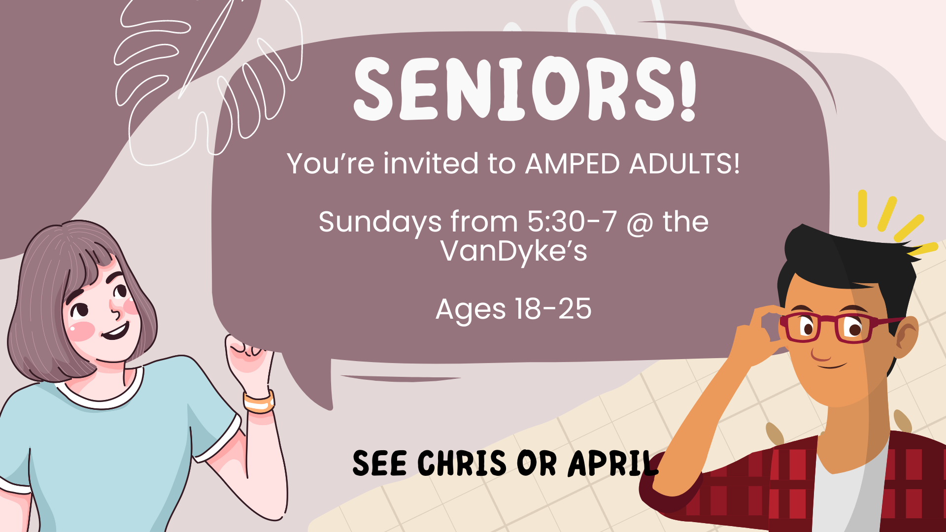 Seniors Amped Adults announcement